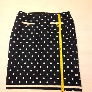 Black and white polkadot skirt